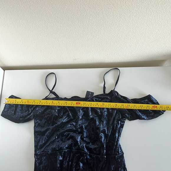 American Eagle Crushed Velvet Ruffle Mini Dress - Picture 7 of 9